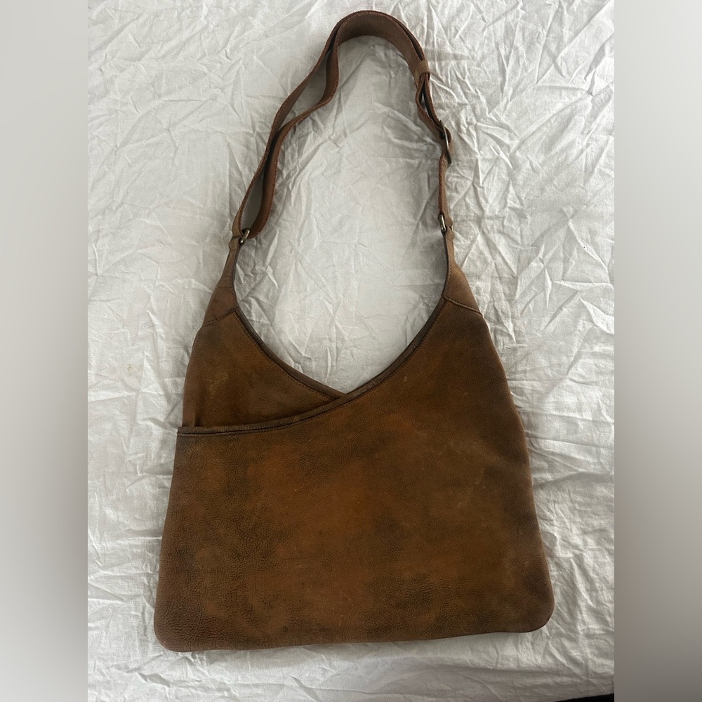 Lily & Lola: “Lisa”, Cross-body Shoulder Crossbody Italian Grazed Grey Taupe Bag